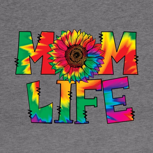 Tie dye sunflower mom life by Samphelinshop